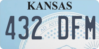 KS license plate 432DFM