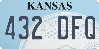 KS license plate 432DFQ