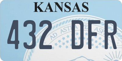 KS license plate 432DFR
