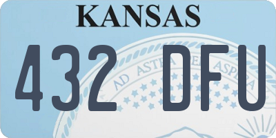 KS license plate 432DFU