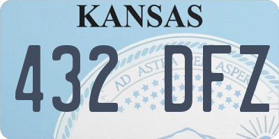 KS license plate 432DFZ