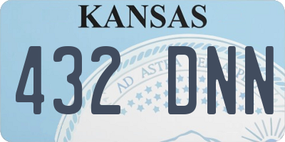 KS license plate 432DNN