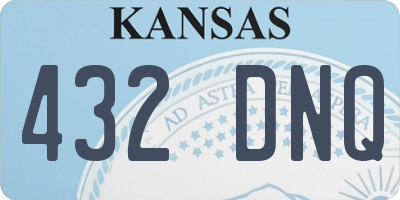 KS license plate 432DNQ