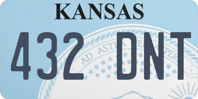 KS license plate 432DNT