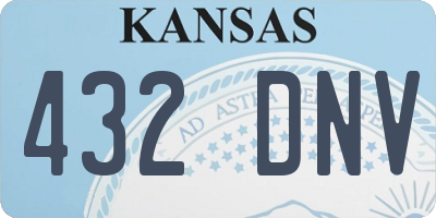 KS license plate 432DNV