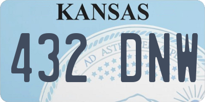 KS license plate 432DNW
