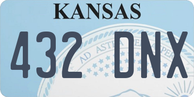KS license plate 432DNX