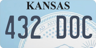 KS license plate 432DOC