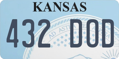 KS license plate 432DOD