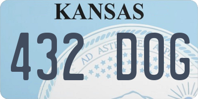 KS license plate 432DOG