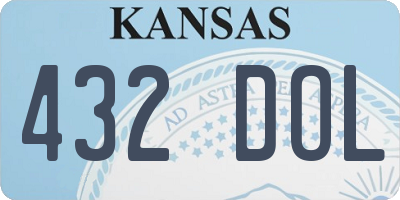 KS license plate 432DOL