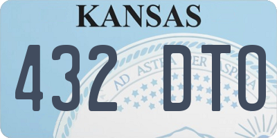 KS license plate 432DTO