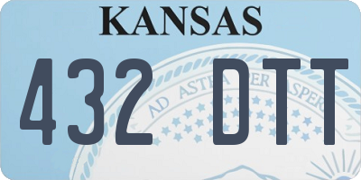 KS license plate 432DTT