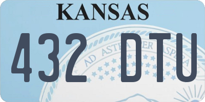 KS license plate 432DTU