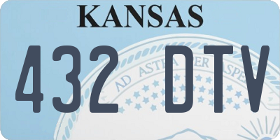 KS license plate 432DTV