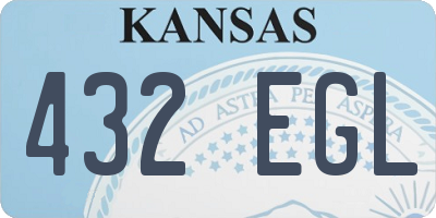 KS license plate 432EGL