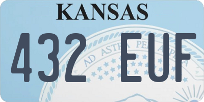 KS license plate 432EUF