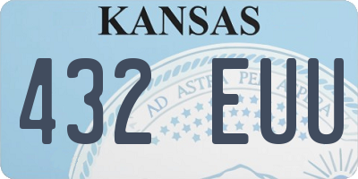 KS license plate 432EUU