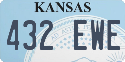 KS license plate 432EWE