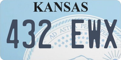 KS license plate 432EWX