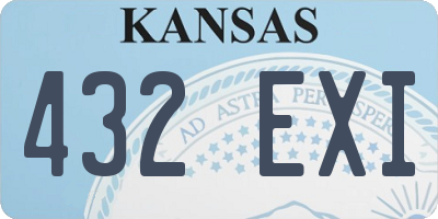 KS license plate 432EXI