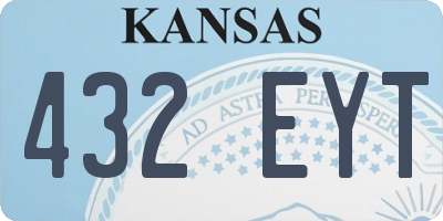 KS license plate 432EYT