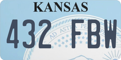 KS license plate 432FBW
