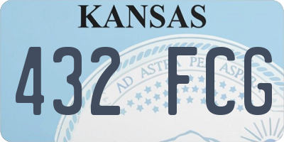 KS license plate 432FCG