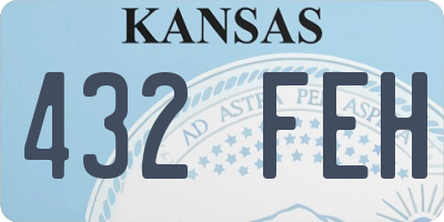 KS license plate 432FEH