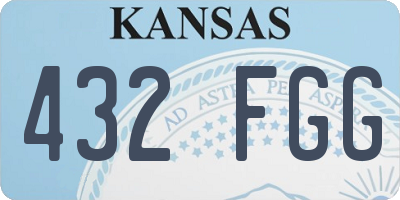 KS license plate 432FGG