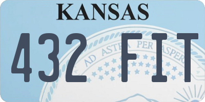 KS license plate 432FIT