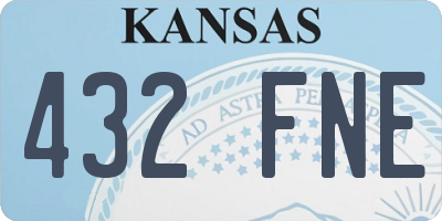 KS license plate 432FNE