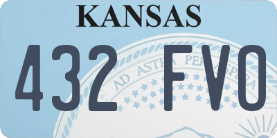 KS license plate 432FVO