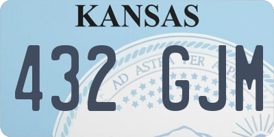 KS license plate 432GJM