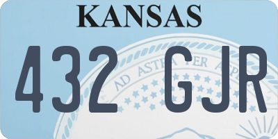 KS license plate 432GJR