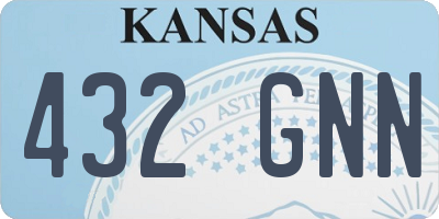 KS license plate 432GNN