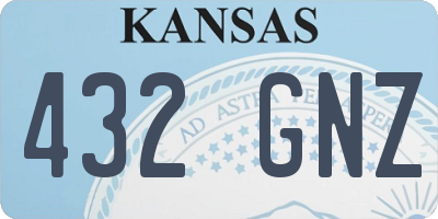 KS license plate 432GNZ