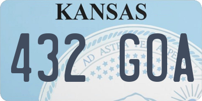 KS license plate 432GOA