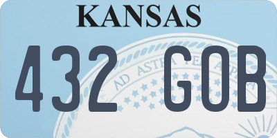 KS license plate 432GOB