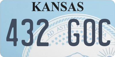 KS license plate 432GOC