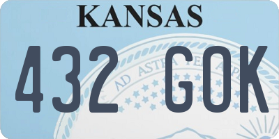 KS license plate 432GOK