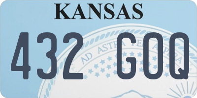 KS license plate 432GOQ
