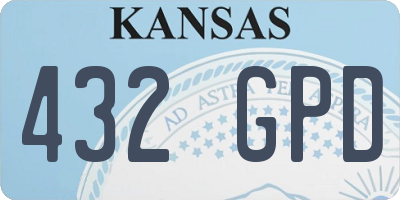 KS license plate 432GPD