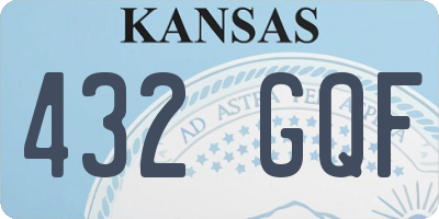 KS license plate 432GQF