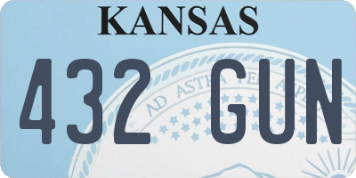 KS license plate 432GUN