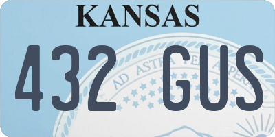 KS license plate 432GUS