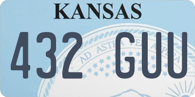 KS license plate 432GUU