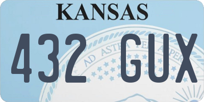 KS license plate 432GUX