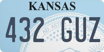 KS license plate 432GUZ