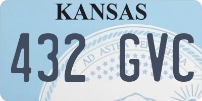KS license plate 432GVC